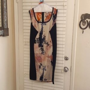 Bar III/Bebe Spandex Dress.  X large, beautiful  colors, slimming cut.
